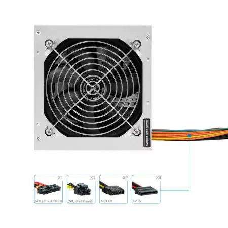 TooQ Power Supply - Ecopower II - ATX 500W - TQEP-500S-INT