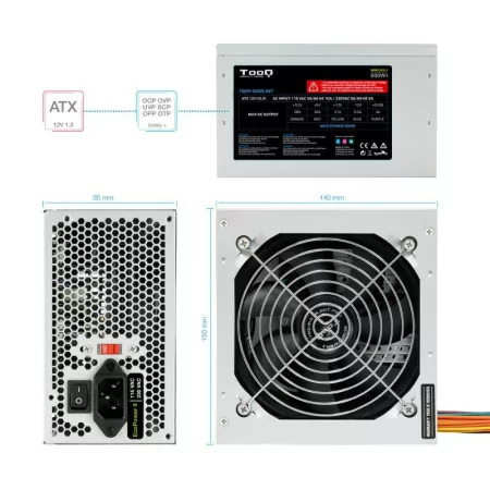 TooQ Power Supply - Ecopower II - ATX 500W - TQEP-500S-INT