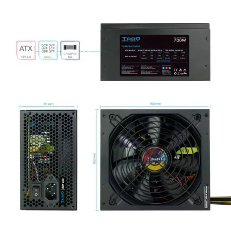 TooQ Power Supply - ATX 700W - TQAPOLO-700SP