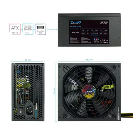 TooQ Power Supply - ATX 650W - TQAPOLO-650SP