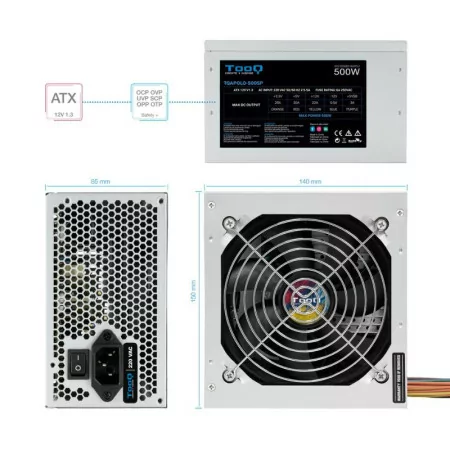TooQ Power Supply - ATX 500W - TQAPOLO-500SP