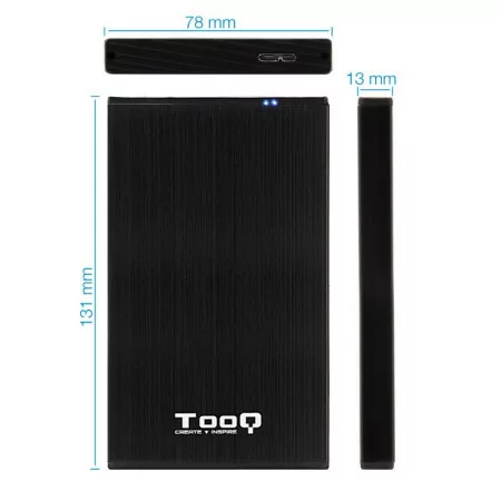 Caixa Externa TooQ - P/ Discos HDD/SSD - 2.5" - Preta - TQE-2527B|TooQ|8433281006850