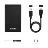 TooQ External Box - For HDD/SSD Disks - 2.5" - Black - TQE-2527B