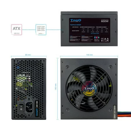 TooQ Power Supply - ATX 600W - PFC - TQAPOLO-600SP