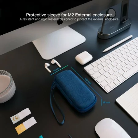 TooQ Hard Drive Case - Blue - TQBC-M201G
