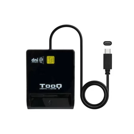 Leitor de Cartões TooQ - DNIe SIM DNIe SIM USB-C - Preto - TQR-211B||8433281010376