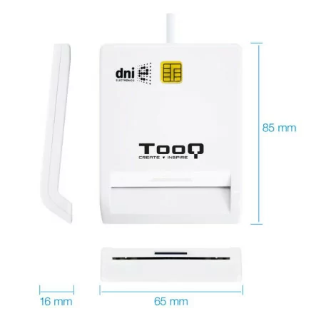 Leitor de Cartões de Cidadão TooQ - Branco - TQR-210W||8433281008540