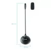 TooQ Microphone - Flexible - 3.5mm Jack - Black - TQMM-213