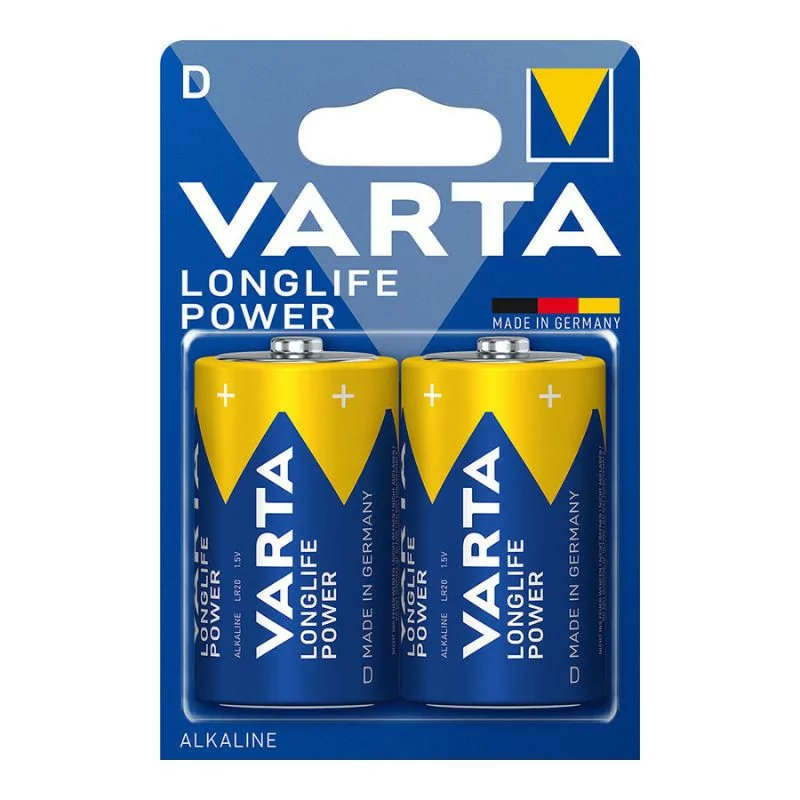 LR20 Varta Batteries - Alkaline - LongLife Power - 1.5v