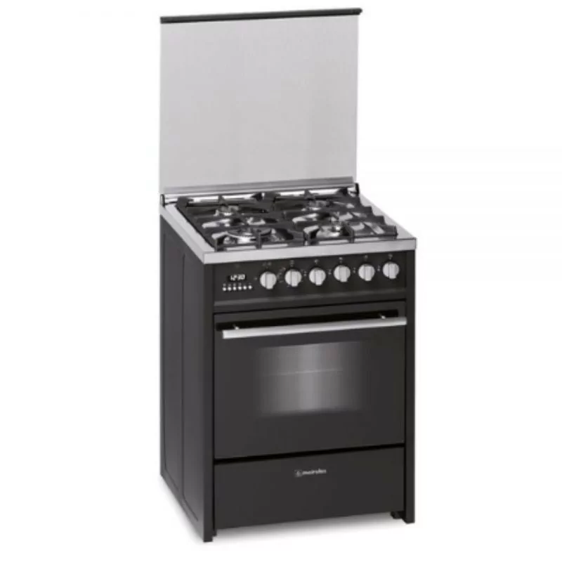 Cocina de Gas Meireles - 4 Quemadores - 55L - Negro - E 610 BL