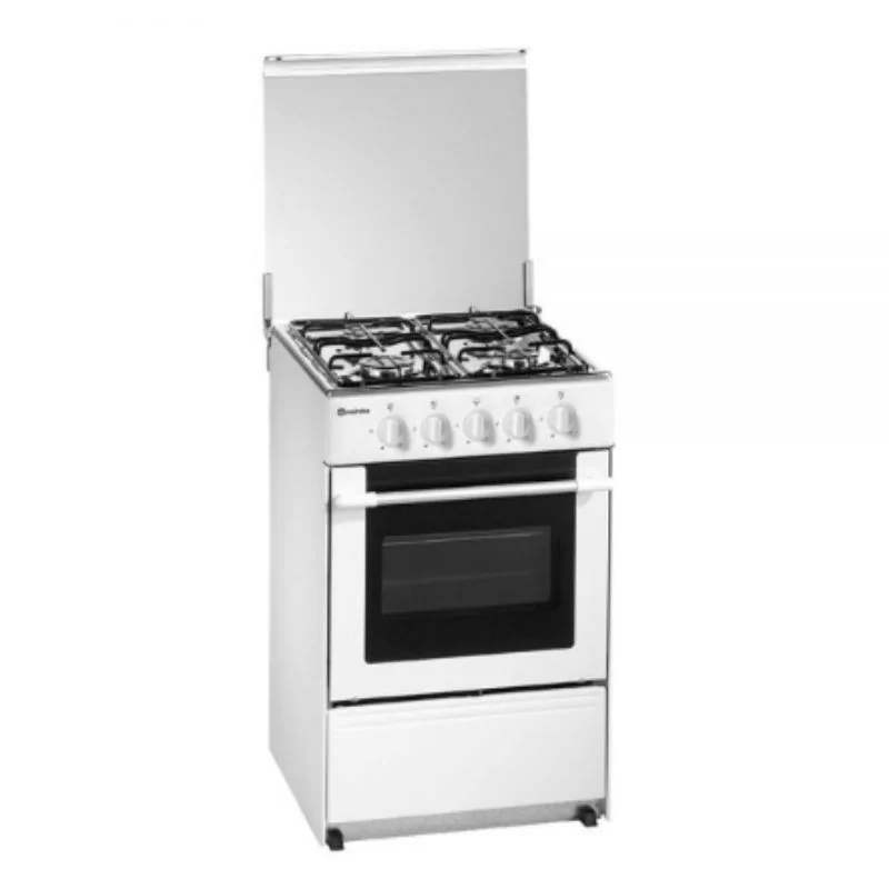 Cocina de Gas Meireles Milano - 4 Quemadores - 55L - Inox - N 510 W - Gas Natural