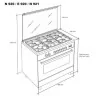 Meireles Milano Gas Stove - 4 Burners - 55L - Stainless Steel - N 920 X