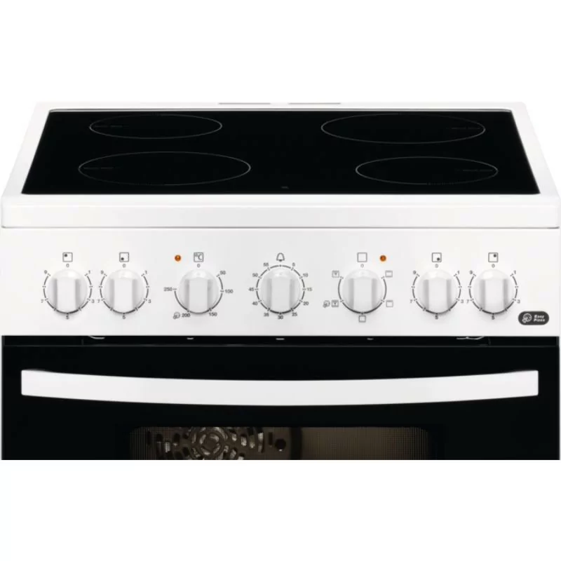 Cocina Vitrocerámica Zanussi - 4 Zonas - 56L - Blanco - ZCV65201WA
