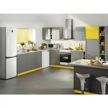 Cocina Vitrocerámica Zanussi - 4 Zonas - 56L - Blanco - ZCV65201WA