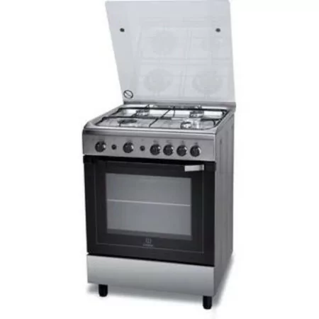 Indesit Natural Gas Monoblock Stove - 4 Burners - 60cm - Stainless Steel - I6GG1F(X)/P