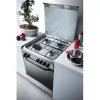 Indesit Natural Gas Monoblock Stove - 4 Burners - 60cm - 59L - Stainless Steel - I6TMH2AF(X)/I