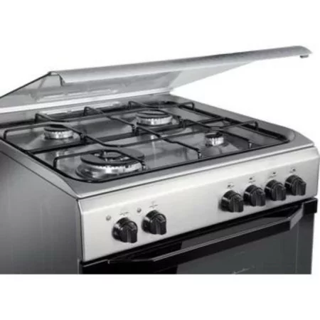 Indesit Natural Gas Monoblock Stove - 4 Burners - 60cm - 59L - Stainless Steel - I6TMH2AF(X)/I