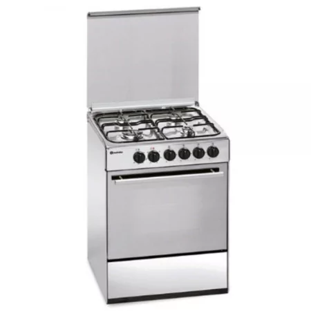 Meireles Butane Gas Monobloc Stove - 4 Burners - 55L - 60cm - Stainless Steel - E-602-X