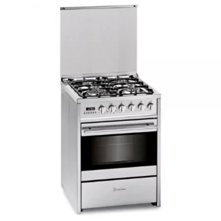 Meireles Butane Gas Monobloc Stove - 4 Burners - 60cm - 55L Stainless Steel - E 610 X