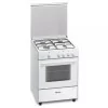 Meireles Butane Gas Monobloc Stove - 4 Burners - 60cm - 49L - White - G 600 W