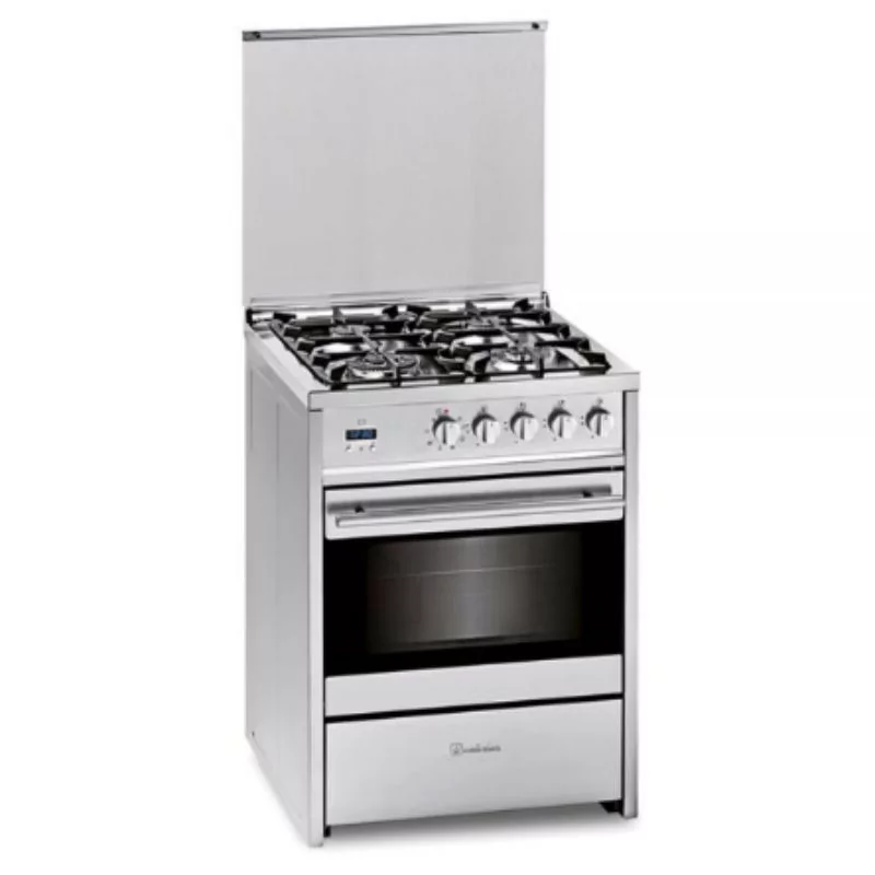 Cocina Monobloque Gas Butano Meireles - 4 Quemadores - 60cm - 51L Inox - M 610 X