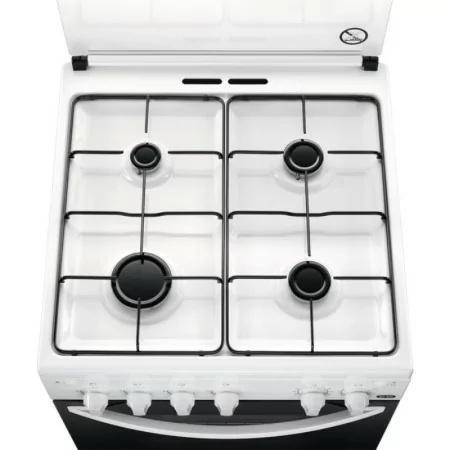 Zanussi Monoblock Butane Gas Stove - 4 Burners - 51L - White - 60cm - ZCG61281WA
