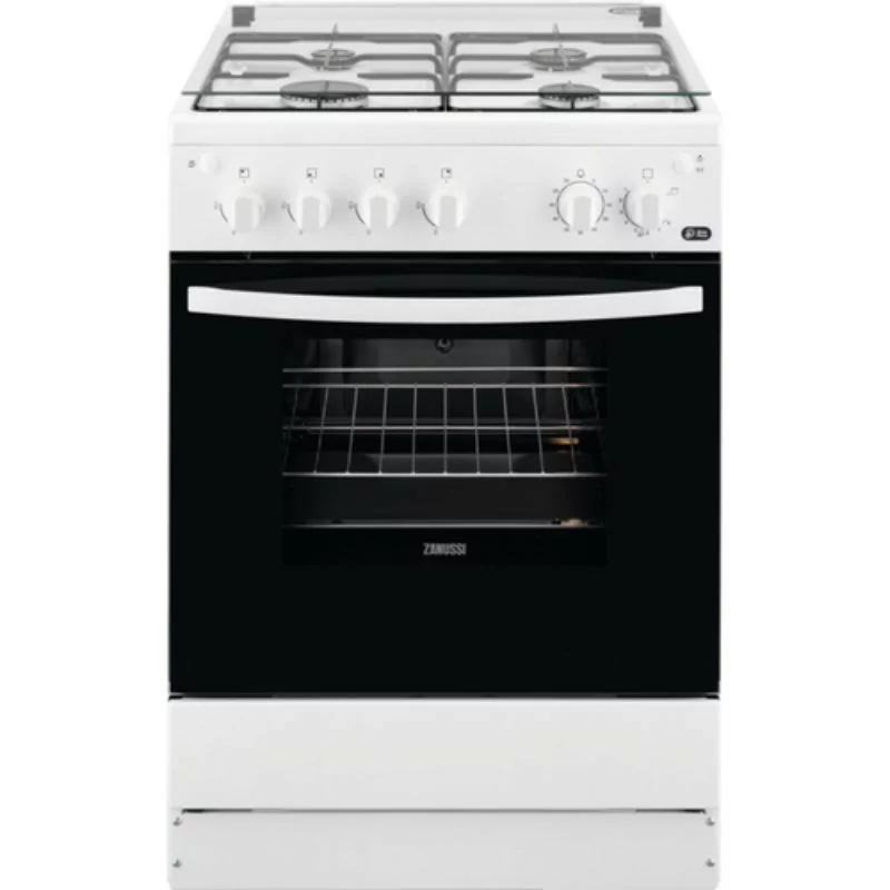 Zanussi Monoblock Butane Gas Stove - 4 Burners - 51L - White - 60cm - ZCG61281WA Zanussi Monoblock Butane Gas Stove - 4 Burners - 51L - White - 60cm - ZCG61281WA