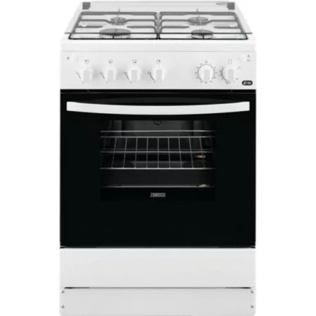 Zanussi Monoblock Butane Gas Stove - 4 Burners - 51L - White - 60cm - ZCG61281WA