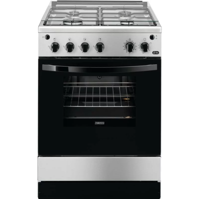 Zanussi Monobloc Butane Gas Stove - 4 Burners - 60cm - 53L - Stainless Steel - ZCG61281XA Zanussi Monobloc Butane Gas Stove - 4 Burners - 60cm - 53L - Stainless Steel - ZCG61281XA
