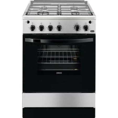 Zanussi Monobloc Butane Gas Stove - 4 Burners - 60cm - 53L - Stainless Steel - ZCG61281XA
