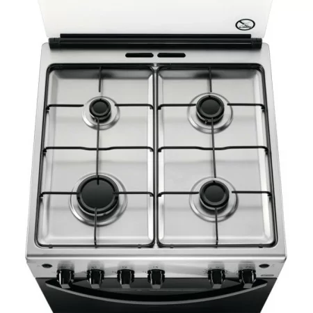 Zanussi Monobloc Butane Gas Stove - 4 Burners - 60cm - 53L - Stainless Steel - ZCG61281XA