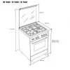 Meireles Gas Stove - 4 Burners - 59L - 54cm - Stainless Steel - E 540 X