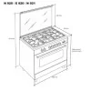 Meireles Gas Stove - 4 Burners - 59L - Stainless Steel - E 920 X Natural