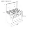 Meireles Gas Stove - 4 Burners - 55L - Stainless Steel - N 920 X Natural Gas