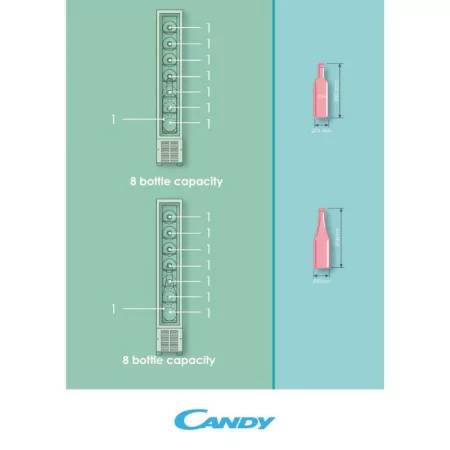 Candy Wine Cellar - 7 Bottles - Class G - Black - CCVB 15/1