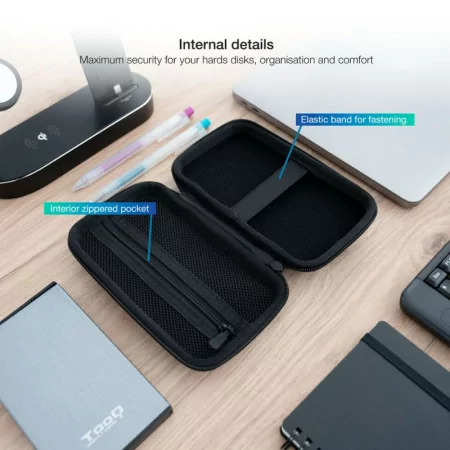 TooQ Resistant Bag - For External Disk - 2.5" - Black - TQBC-E2503B