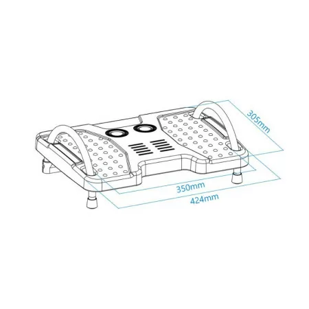 TooQ Footrest - Adjustable - Gray - TQFR0601-G