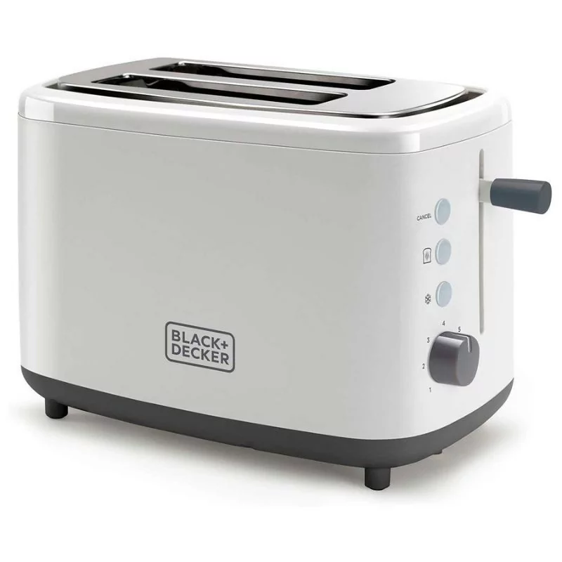 Black & Decker Toaster - 2 Slots - 820W - White - BXTO-820-E