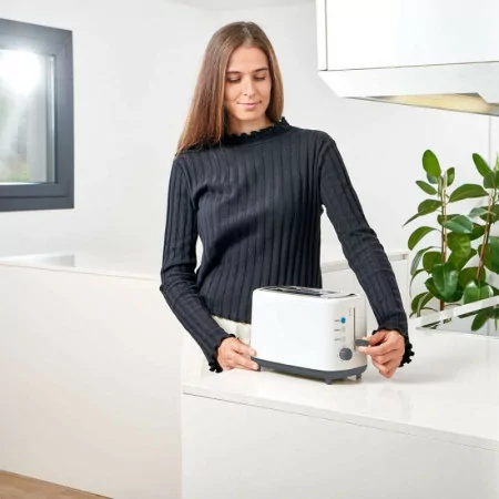 Black & Decker Toaster - 2 Slots - 820W - White - BXTO-820-E