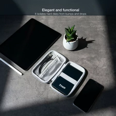 TooQ Resistant Bag - For External Drive - 2.5" - Gray - TQBC-E2503G
