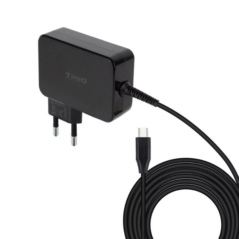 TooQ Laptop Charger - USB-C - Black - TQLC-USBCGAN90PD