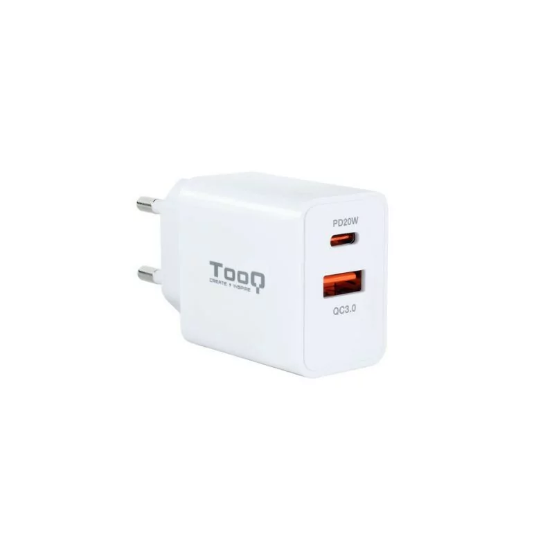 Carregador USB TooQ - Branco - 100-240V - TQWC-2SC04WT|TooQ|8433281012042 Carregador USB TooQ - Branco - 100-240V - TQWC-2SC04WT|TooQ|8433281012042
