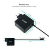 TooQ USB-C Charger - Black - TQLC-USBC65PD