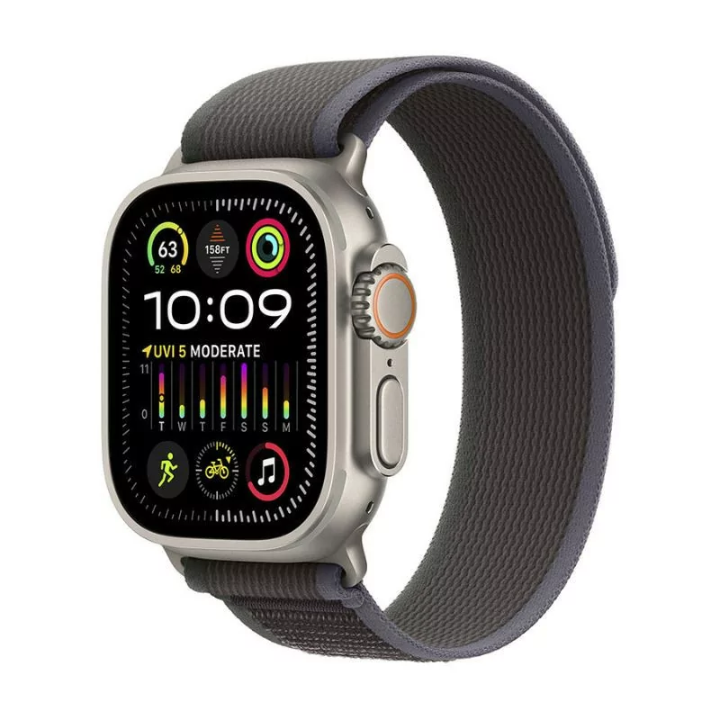 Apple Watch Ultra 2 GPS + Cellular Titanium | Bracelete Loop Trail Azul/Preto - Medium / Large (49mm)|Apple|0194253832256 Apple Watch Ultra 2 GPS + Cellular Titanium | Bracelete Loop Trail Azul/Preto - Medium / Large (49mm)|Apple|0194253832256