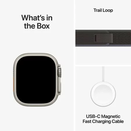 Apple Watch Ultra 2 GPS + Cellular Titanium | Bracelete Loop Trail Azul/Preto - Small / Medium (49mm)|Apple|0194253831891