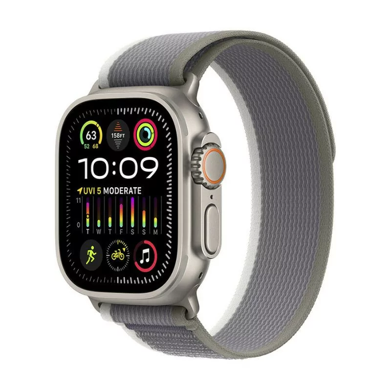 Apple Watch Ultra 2 GPS + Cellular Titanium | Bracelete Loop Trail Verde/Cinza - Medium / Large (49mm)|Apple|0194253831532 Apple Watch Ultra 2 GPS + Cellular Titanium | Bracelete Loop Trail Verde/Cinza - Medium / Large (49mm)|Apple|0194253831532