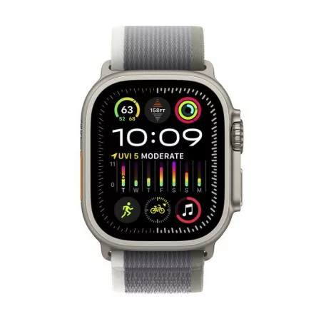 Apple Watch Ultra 2 GPS + Cellular Titanium | Bracelete Loop Trail Verde/Cinza - Medium / Large (49mm)|Apple|0194253831532
