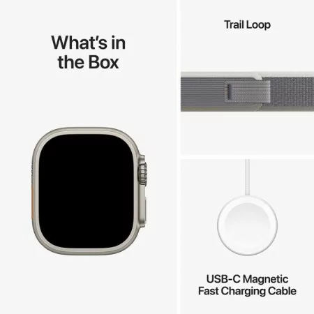 Apple Watch Ultra 2 GPS + Cellular Titanium | Bracelete Loop Trail Verde/Cinza - Medium / Large (49mm)|Apple|0194253831532
