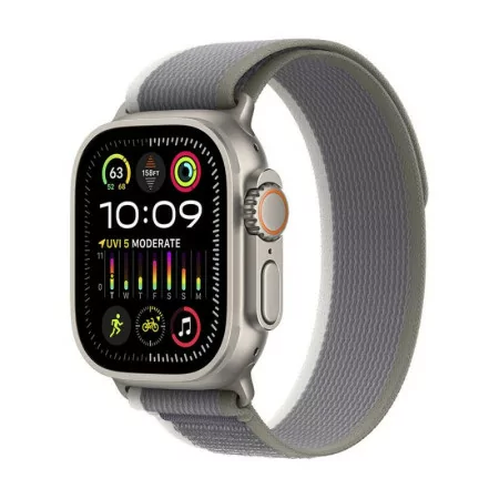 Apple Watch Ultra 2 GPS + Cellular Titanium | Bracelete Loop Trail Verde/Cinza - Small / Medium (49mm)|Apple|0194253831174