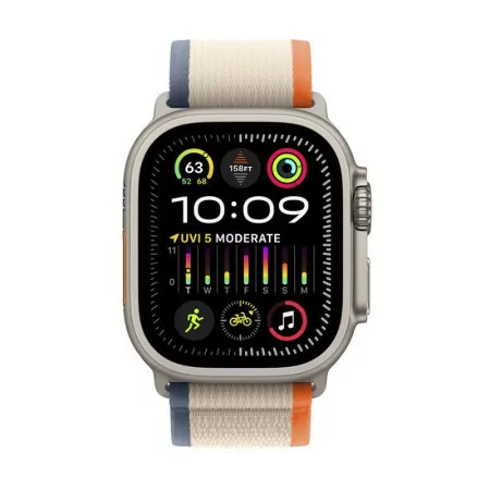 Apple Watch Ultra 2 GPS + Cellular Titanium | Bracelete Loop Trail Laranja/Bege - Medium / Large (49mm)|Apple|0194253830818
